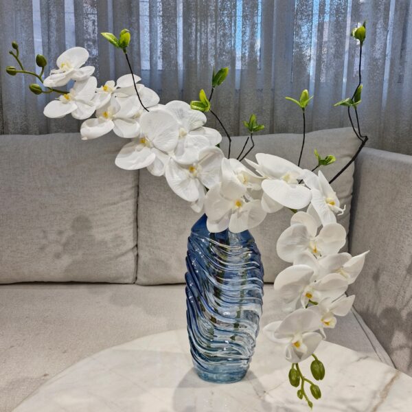 ارکیده ۹گل لمسی  سفید زرد