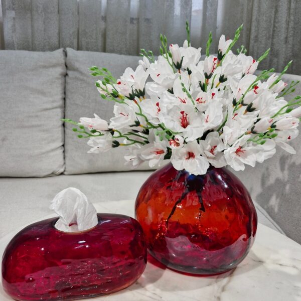 گلدان تپلی شیشه ای دست ساز