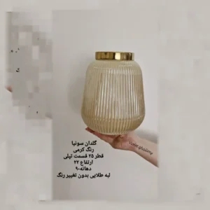گلدان شیشه ای رنگی مدل سونیا