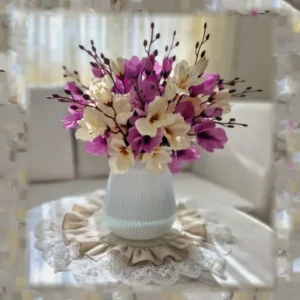 گلدان شیشه ای رنگی مدل سونیا