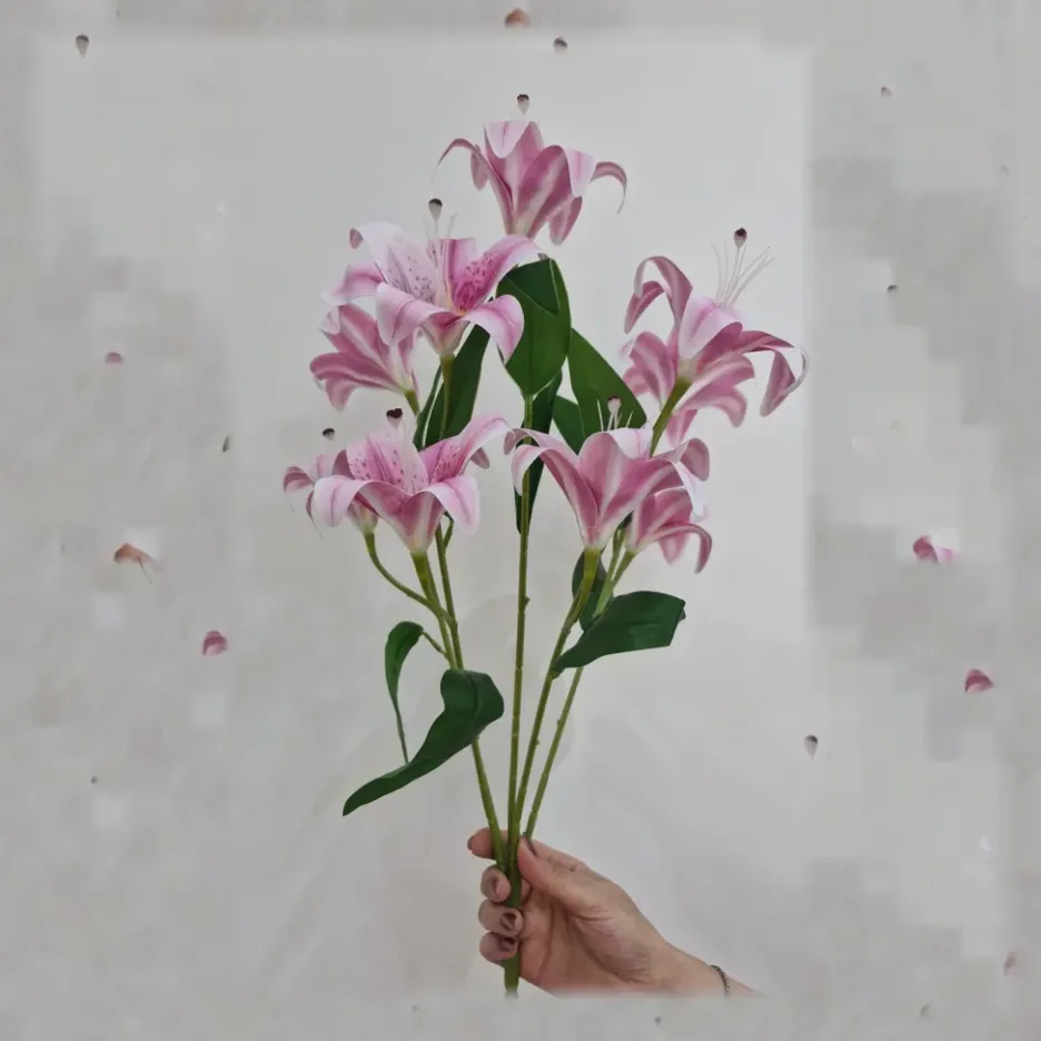 گل مصنوعی بوته لیلیوم 9 گل - Image 2
