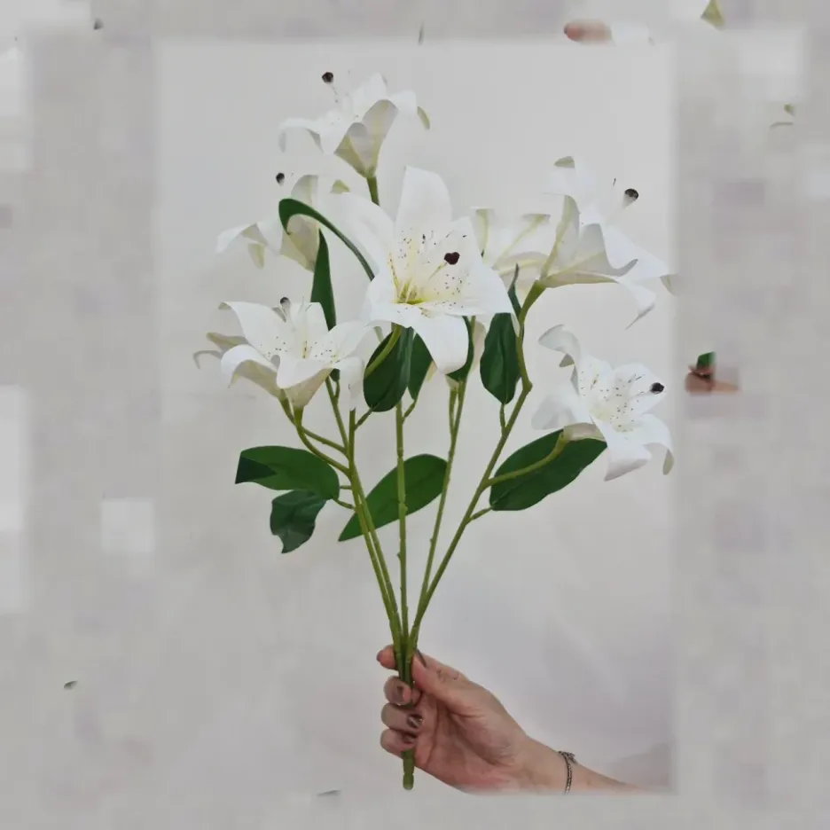 گل مصنوعی بوته لیلیوم 9 گل - Image 4