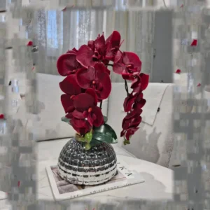 گل مصنوعی شاخه ارکیده چرمی