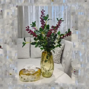 شاخه زالزالک مصنوعی برگدار لمسی
