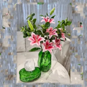 گل مصنوعی شاخه لیلیوم دو گل بزرگ