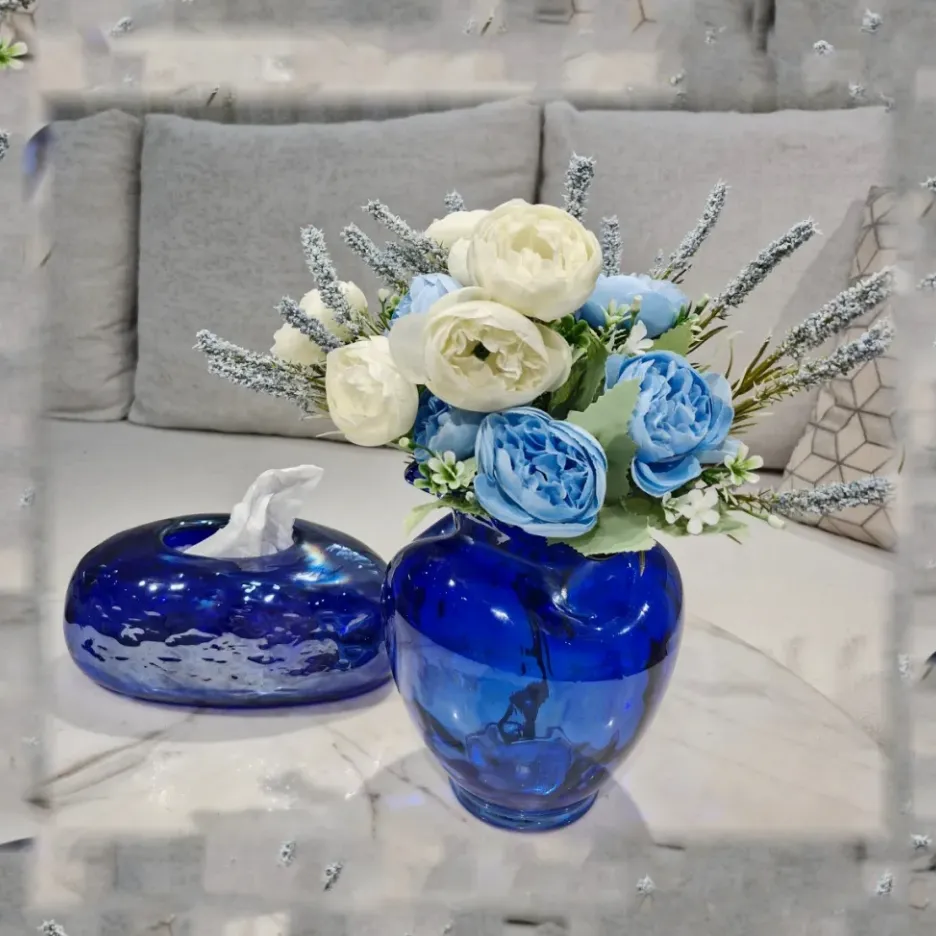 گلدان شیشه ای رنگی مدل ارکیده کوچک - Image 2